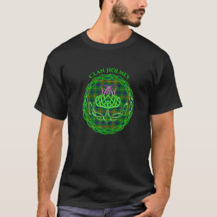 Camiseta Clan Holmes Scottish Tartan Celtic Thistle