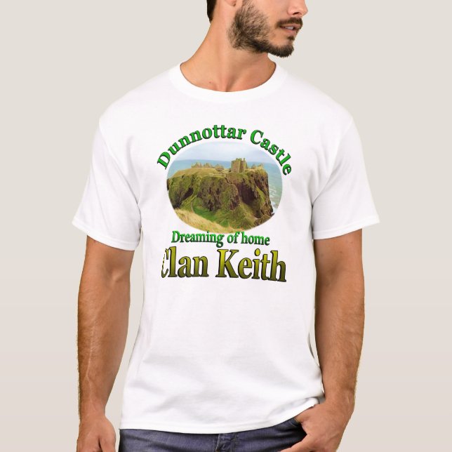 Camiseta Clan Keith Sonhando com o Castelo do Dunnottar Dom (Frente)