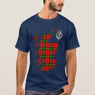 Camiseta Clan Kerr Tartan Map & Crest T-Shirt