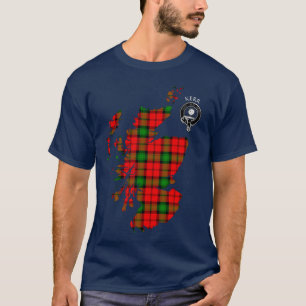 Camiseta Clan Kerr Tartan Map & Crest T-Shirt