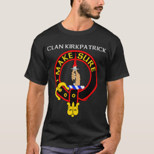 Camiseta Clan Kirkpatrick T-shirt vermelha do crachá