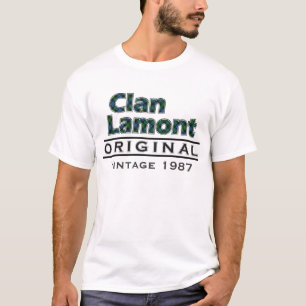 Camiseta Clan Lamont Vintage Personaliza Seu Aniversário