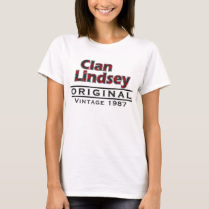 Camiseta Clan Lindsey Vintage Personaliza Seu Aniversário