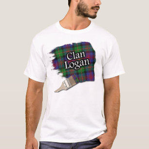 Camiseta Clan Logan Scottish Tartan Paint Shirt