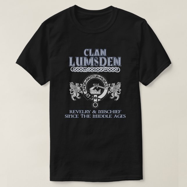 Camiseta Clan Lumsden crest clans escoceses sobrenome escoc (Frente do Design)