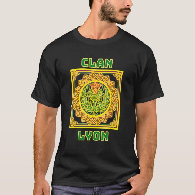 Camiseta Clan Lyon Scottish Celtic Thistle (Frente)