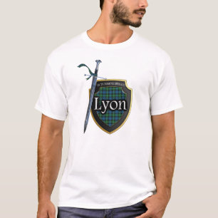 Camiseta Clan Lyon Tartan Scottish Shield & Sword
