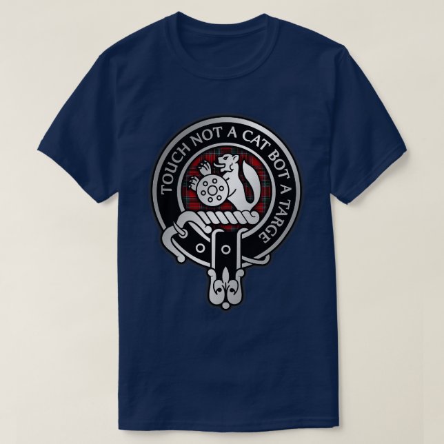 Camiseta Clan MacBean MacBain Crest Tartan 1 (Frente do Design)