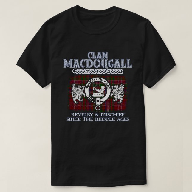 Camiseta Clan MacDougall crest clãs escoceses surn (Frente do Design)