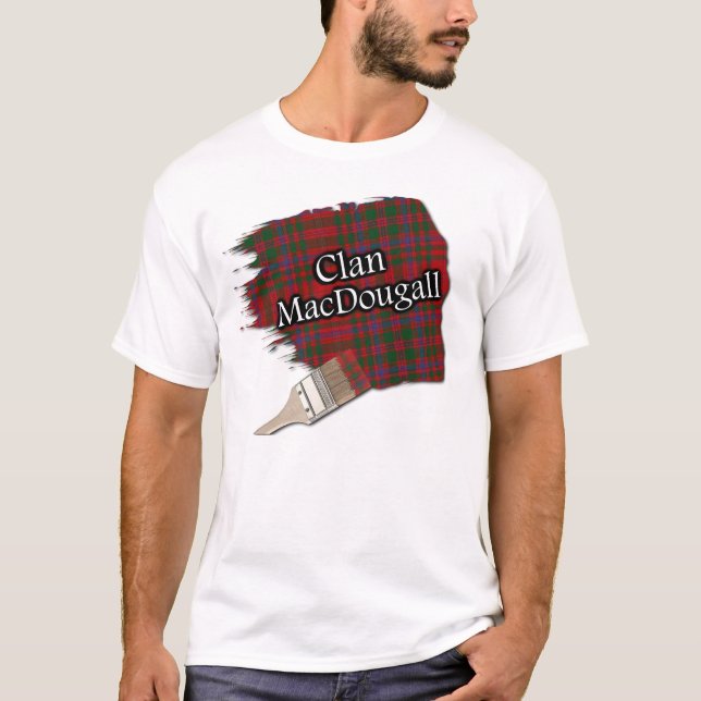 Camiseta Clan MacDougall Scottish Tartan Paint Shirt (Frente)