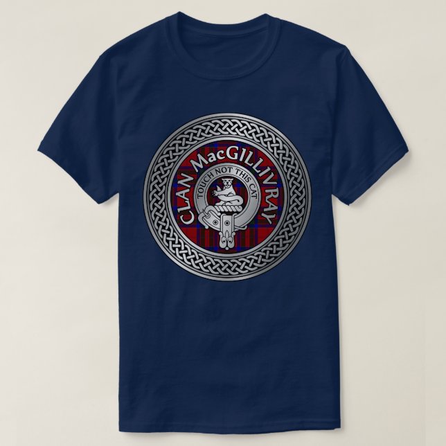 Camiseta Clan MacGillivray Crest Tartan Knot (Frente do Design)
