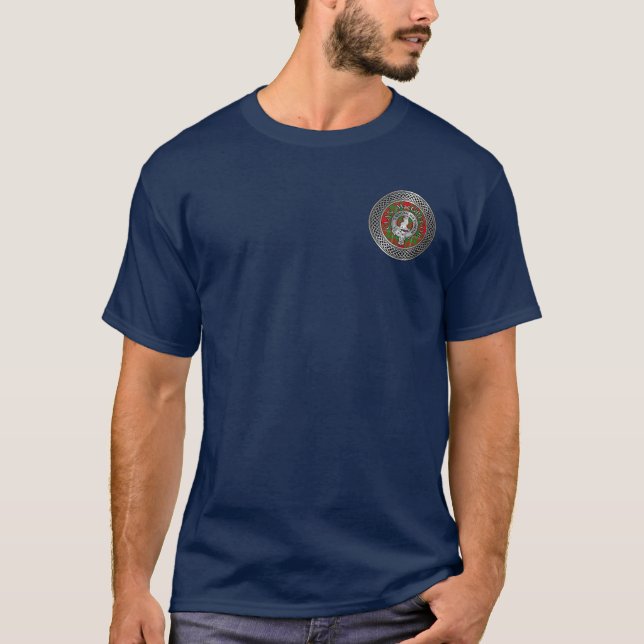 Camiseta Clan MacGregor Crest & Tartan Knot (Frente)