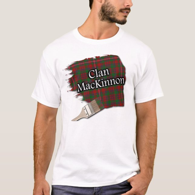 Camiseta Clan MacKinnon Scottish Tartan Paint Shirt (Frente)