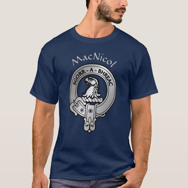 Camiseta Clan MacNeacail (MacNicol/Nicolson) Crest & Tartan (Frente)