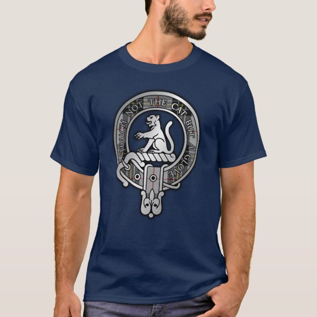 Camiseta Clan MacPherson Crest & Tartan T-Shirt (Frente)