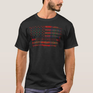 Camiseta Clan MacPherson do Cluny Scottish Tartan US flag k