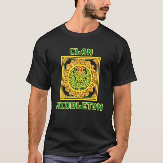 Camiseta Clan Middleton Scottish Celtic Thistle (Frente)