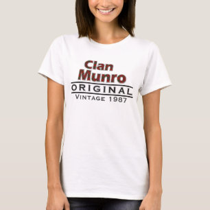 Camiseta Clan Munro Vintage Personalize seu aniversário