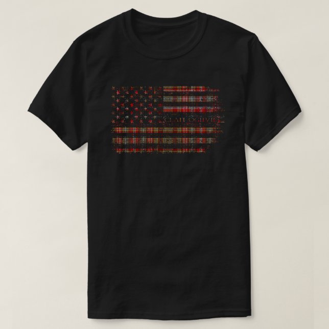 Camiseta Clan Ogilvie da Airlie Scottish Tartan flag kil (Frente do Design)