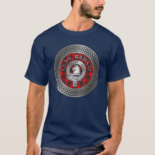 Camiseta Clan Ramsay Crest & Tartan Knot