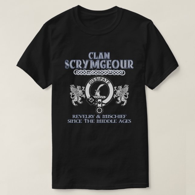 Camiseta Clan Scrymgeour crest clans escoceses surdo (Frente do Design)