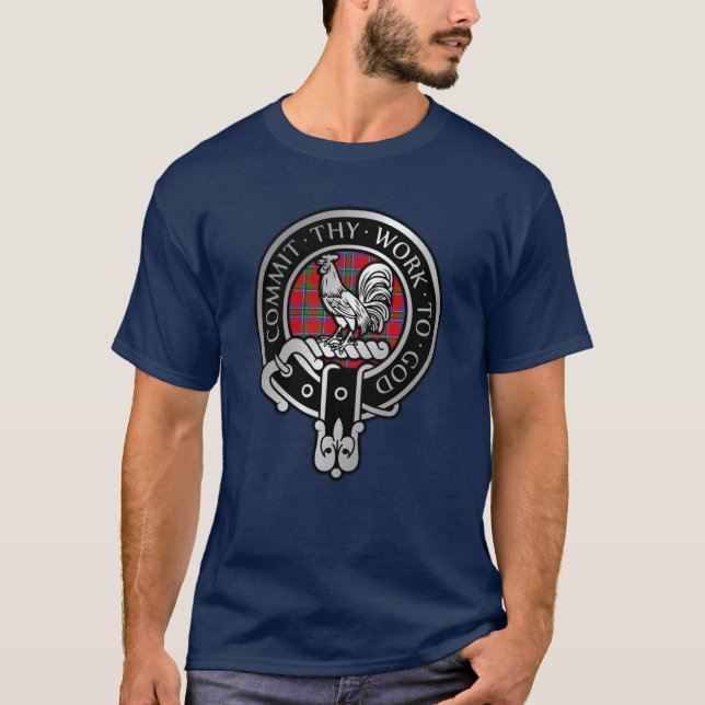 Camiseta Clan Sinclair Crest & Tartan T-Shirt (Frente)