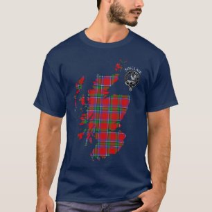 Camiseta Clan Sinclair Tartan Map & Crest T-Shirt