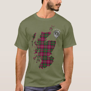 Camiseta Clan Stewart Estudo do Mapa de Butas e do Crest