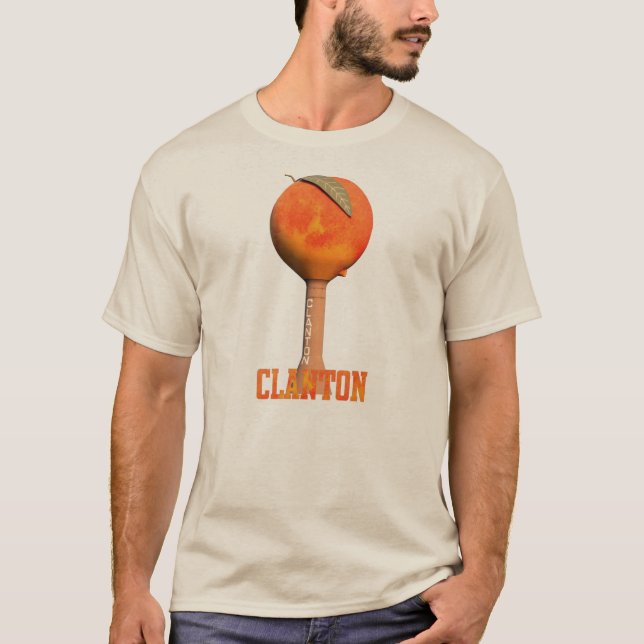 Camiseta Clanton, t-shirt do pêssego do AL (Frente)