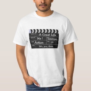 Camiseta claquete cinema "Uma Grande Vida"