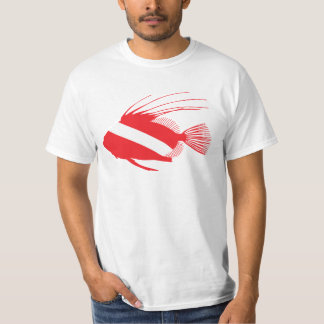 Camiseta clara de bandeira de peixe