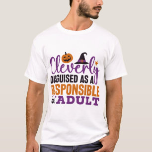 Camiseta Claramente Disfarçado como Engraçado Adulto Respon