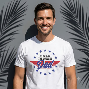 Camiseta Claramente O Pai Mais Legal Patriótico Estrelas Pe