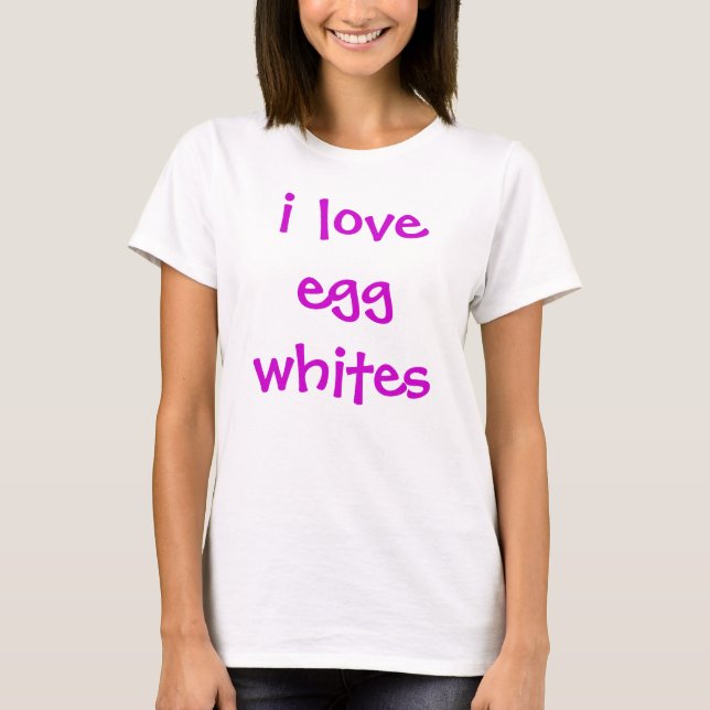 Camiseta claras de ovos cómicos do amor de i (Frente)