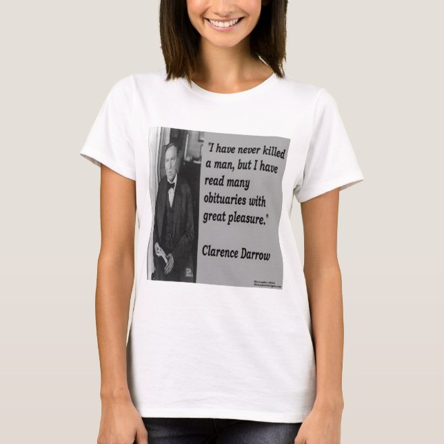 Camiseta Clarence Darrow & Obituary Cote (Frente)