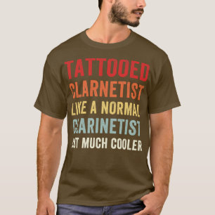 Camiseta Clarine, Jogador Clarinet Engraçado, Tatuou Clarin