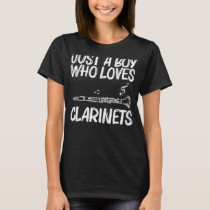 Camiseta Clarinet Boys Instrumentos Musicais Clarinetistas