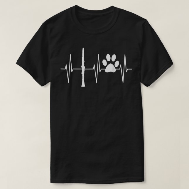 Camiseta Clarinet Funny Dog Lover Clarinetist Play (Frente do Design)