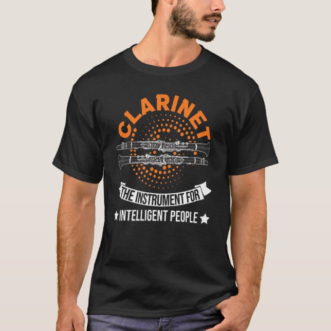 Camiseta Clarinet Instrumento Para A Cla Pessoas Inteligent (Frente)