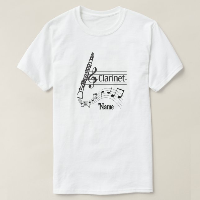 Camiseta Clarinet Personalizado (Frente do Design)