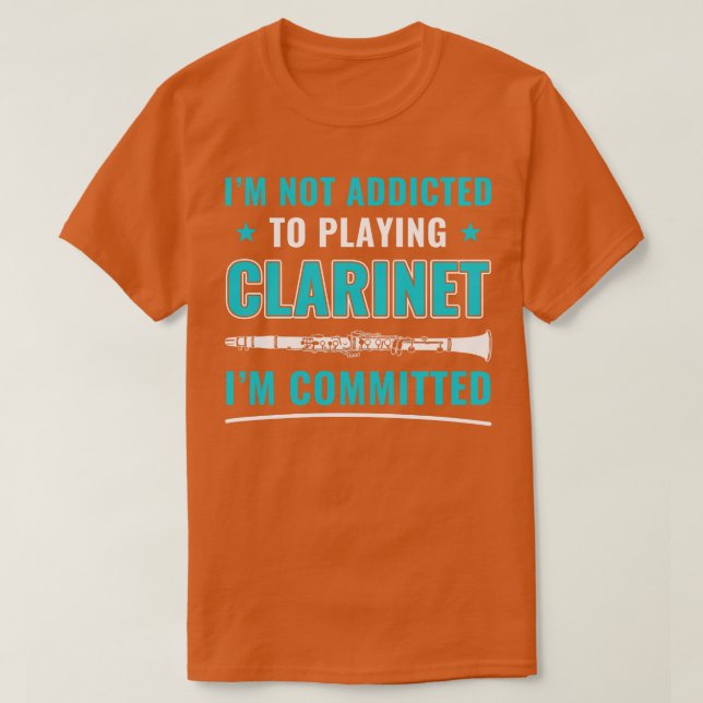 Camiseta Clarinet Player Clarinetista Envolvido a Cla (Frente do Design)