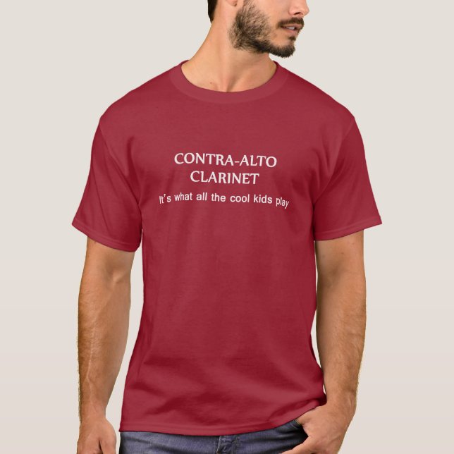 Camiseta Clarinete do Contra-Alto. O que os miúdos legal (Frente)