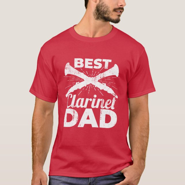 Camiseta Clarinete Papa retro (Frente)