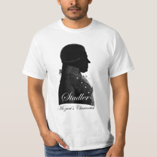 Camiseta Clarinetista Anton Stadler e compositor Mozart