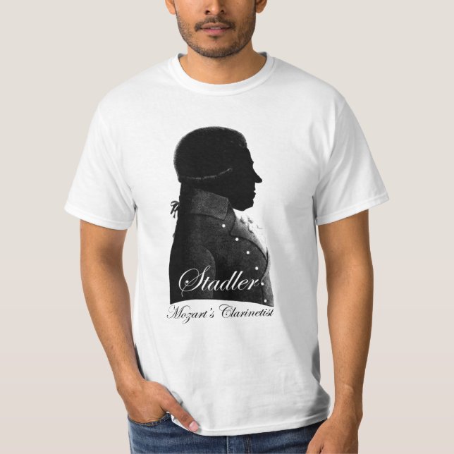 Camiseta Clarinetista Anton Stadler e compositor Mozart (Frente)