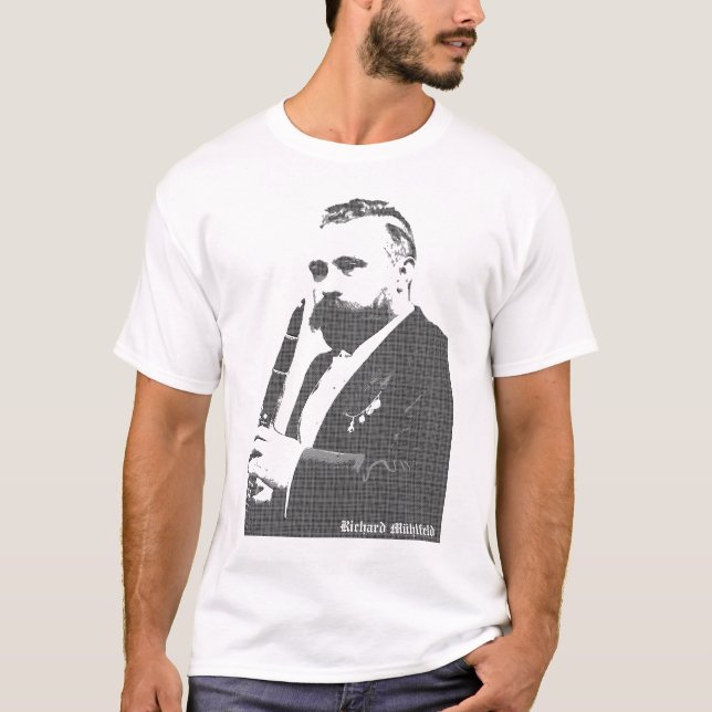 Camiseta Clarinetista Richard Mühlfeld e Johannes Brahms (Frente)