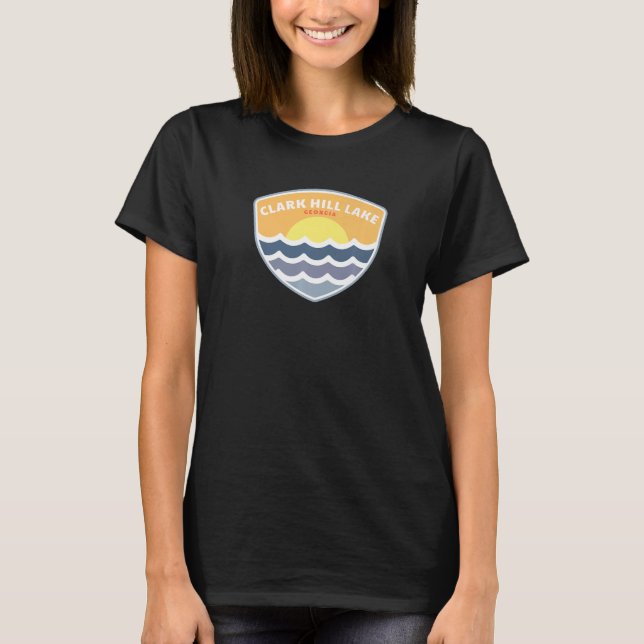Camiseta Clark Hill Lake Georgia Ga Sunset Vacation Souveni (Frente)