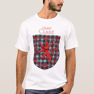 Camiseta Clark Tartan Scottish Xadrez Lion Rampant