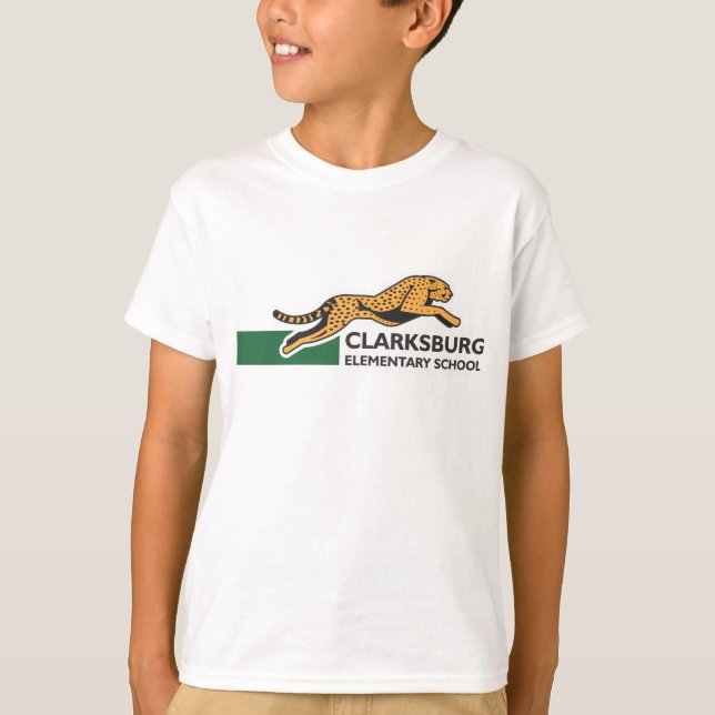 Camiseta Clarksburg caçoa o t-shirt do tamanho (Frente)