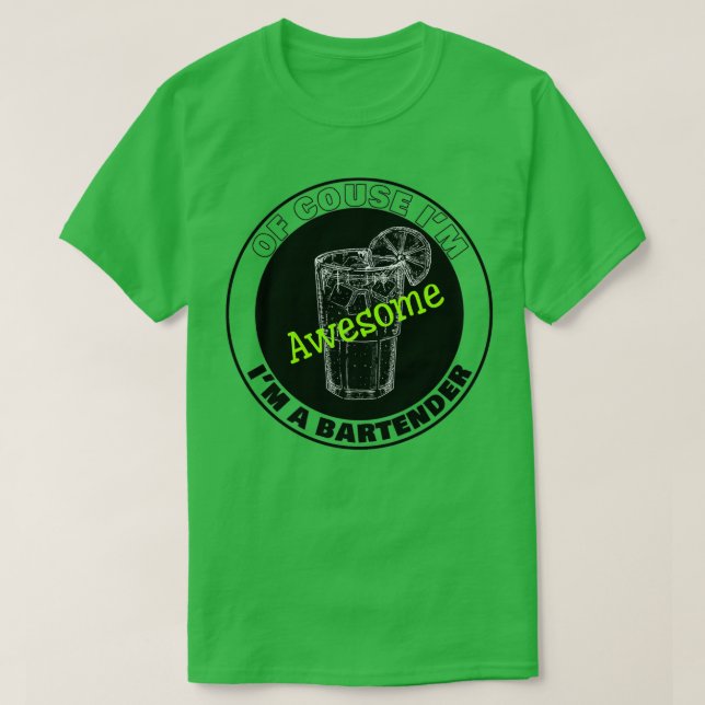 Camiseta Claro Ix27m incrível Ix27m um barman (Frente do Design)